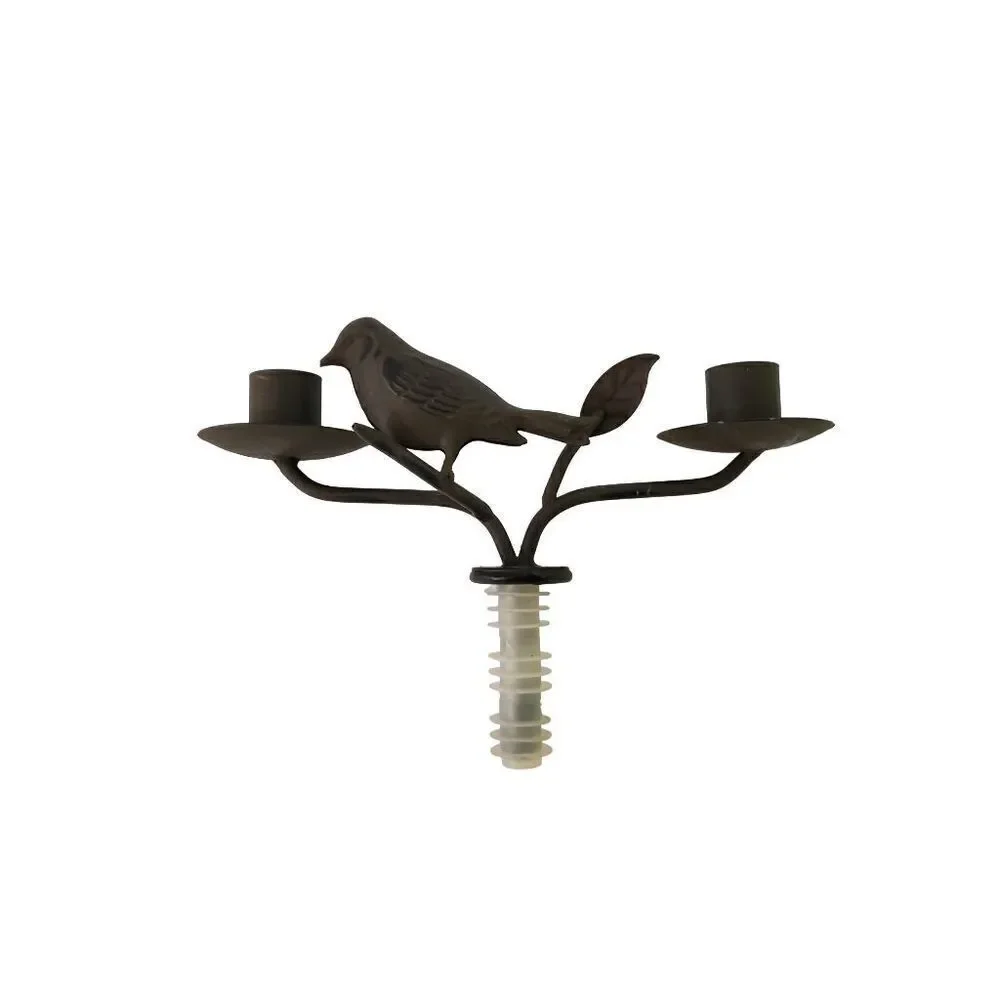 Metal Bottle Stopper w/Candle Holders #1567